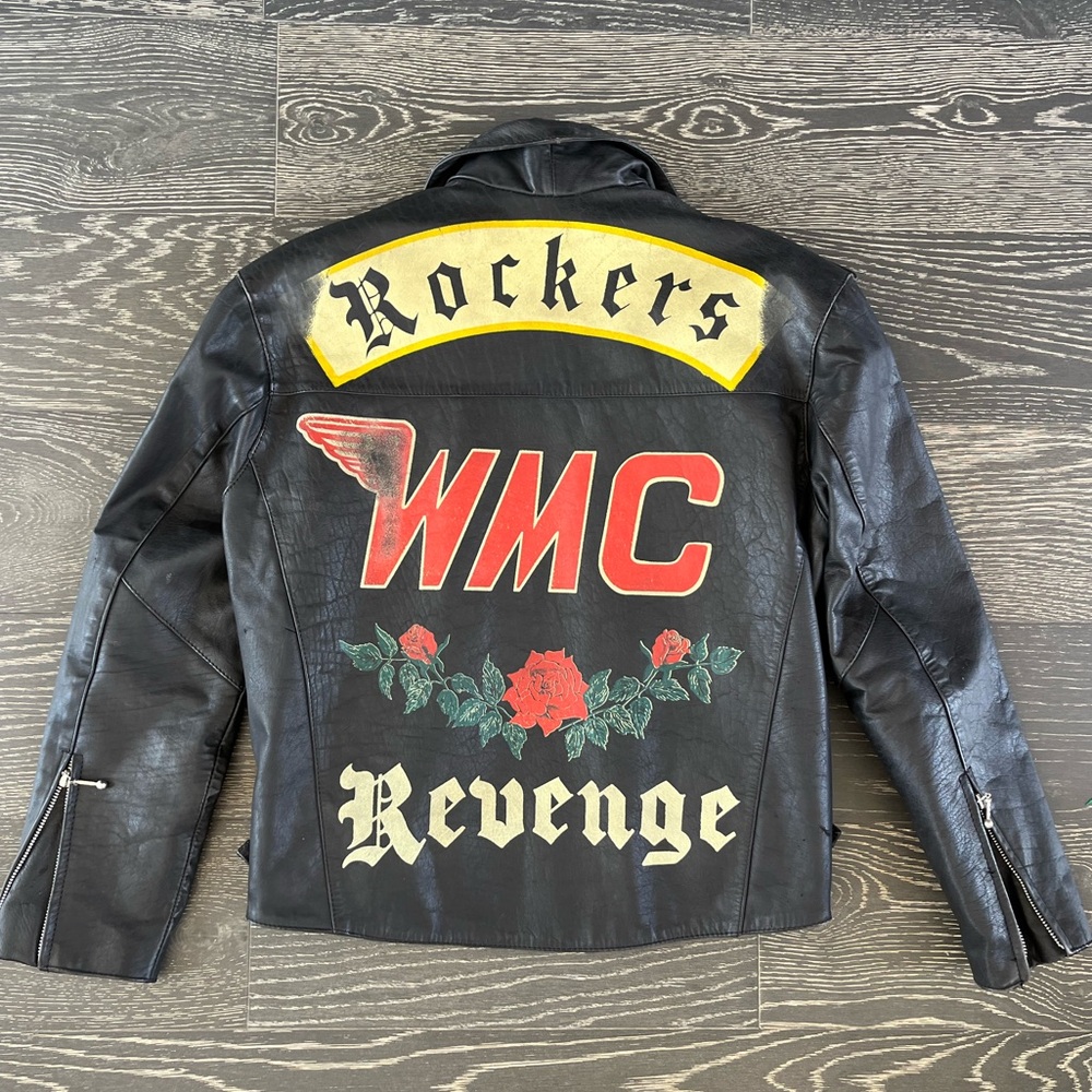VTG WINLIT Motorcycle Club Leather Jacket